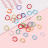 8mm Iron Spray-painted Open Ring Pendant, Handmade Diy Mobile Phone Chain, Keychain