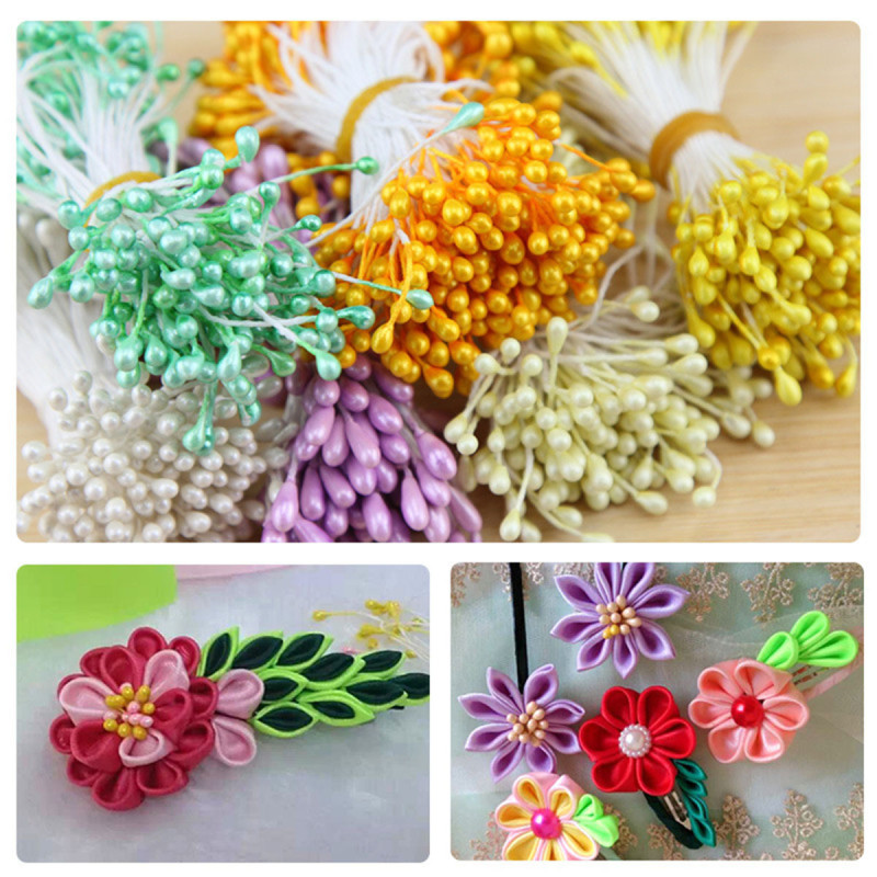 Hot Selling Chiffon Flower Stamens Handmade Diy Antique Girl Hairpin Material Core Hair