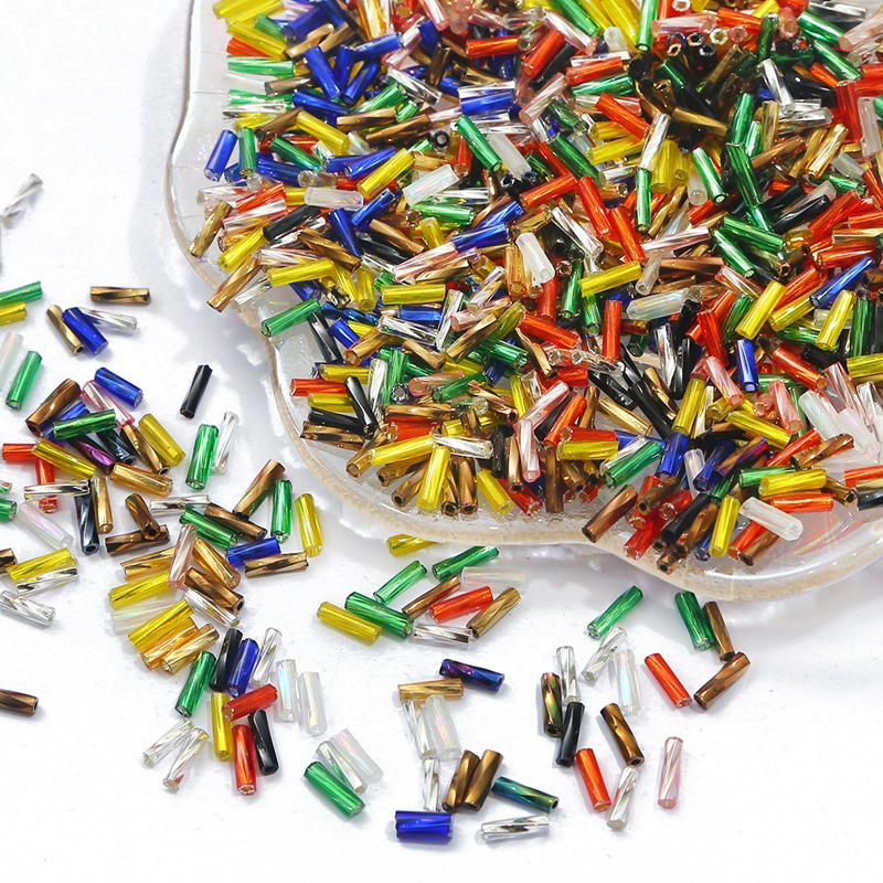 2*6mm Spiral Tube Beads Handmade Diy Bracelet Necklace Accessories Hairpin Tassel Material