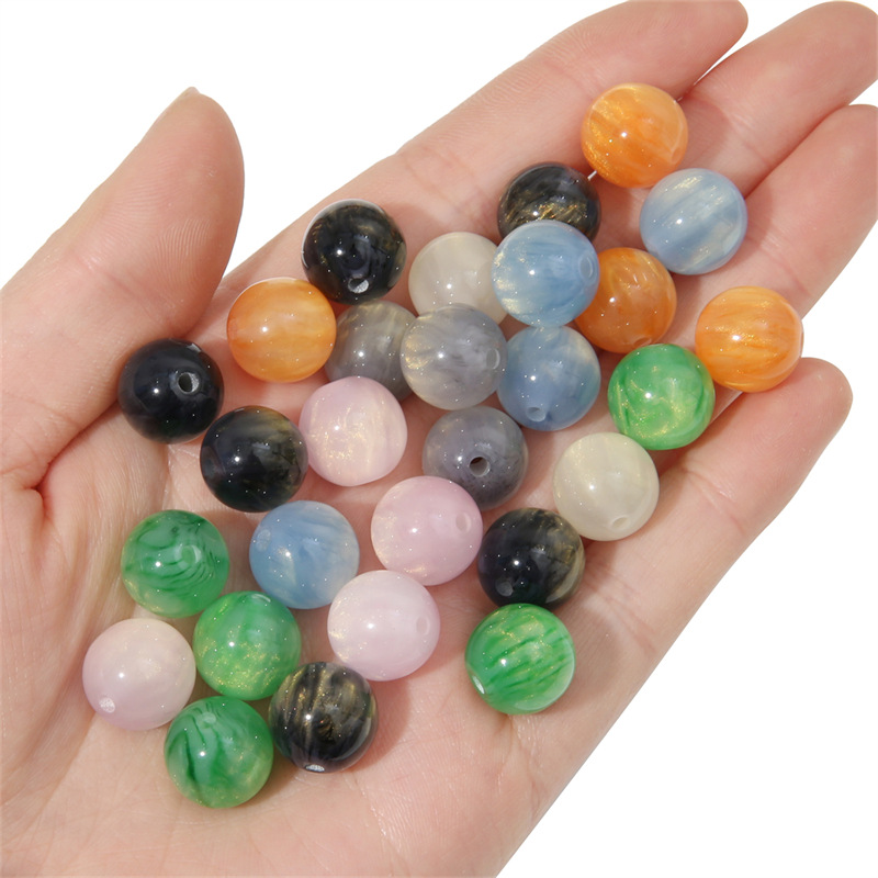 Manufacturer Resin Quicksand Gold Star Sky Imitation Cat's Eye Beads Diy Handmade