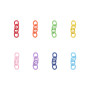 Colorful Iron Spray Paint 4-section Chain Extension Tail Bag Small Pendant Ring