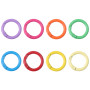 25mm Japanese and Korean Color Alloy Spray-painted Round Keychain Diy Jewelry Accessories