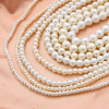 Colored Round Glass Imitation Pearl Loose Bead Material Handmade Diy Homemade Necklace