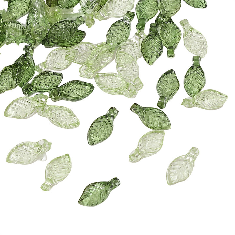 Acrylic Mini Small Leaf Hand Beads Diy Handmade Necklace Earrings Loose Jewelry