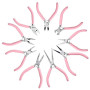 Pink Needle Nose Pliers Jewelry Multifunctional Round Wire Winding Bead Tool Handmade Diy