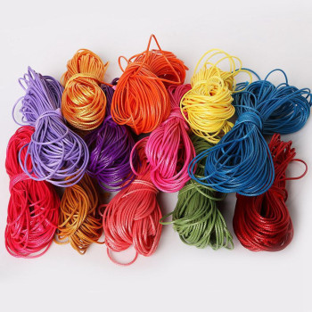 1-2 Mm Colorful Korean Wax Wire Wax Rope Necklace Bracelet Leather Diy Hand-woven