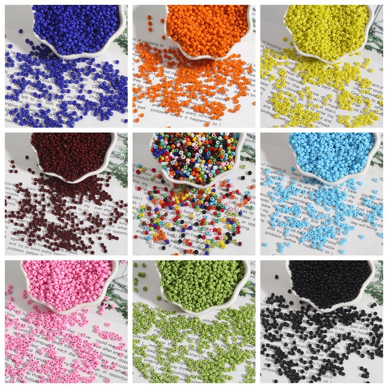 Solid Color Rice Beads Glass Loose Handmade Diy Material Jewelry Accessories Bracelet