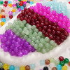 4-10mm Glass Jelly Paint Imitation Jade Round Beads Loose Diy Handmade Necklace Hand