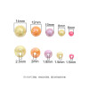 Acrylic Solid Color Plated Round Beads Straight Hole Hand String Diy Handmade Bracelet