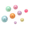 Acrylic Solid Color Plated Round Beads Straight Hole Hand String Diy Handmade Bracelet