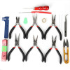 Tool Set Pliers Glue Storage Box Needle Nose Scissors Copper Ring Diy Handmade Jewelry