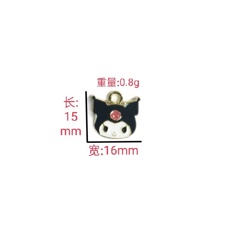 Cinnamon Dog Melody Diy Jewelry Accessories Cute Cartoon Pudding Dog Kuromi Alloy
