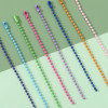 10 Colorful Metal Paint Chains Wave Bead Handmade Diy Jewelry Accessories Key Chain