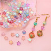 10 Straight Hole Five-pointed Stars Antique Style Imitation Glass Accessories Handmade