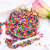 Glass Solid Color Paint Rice Beads Loose Bead Material Handmade Diy Ring Necklace Beaded