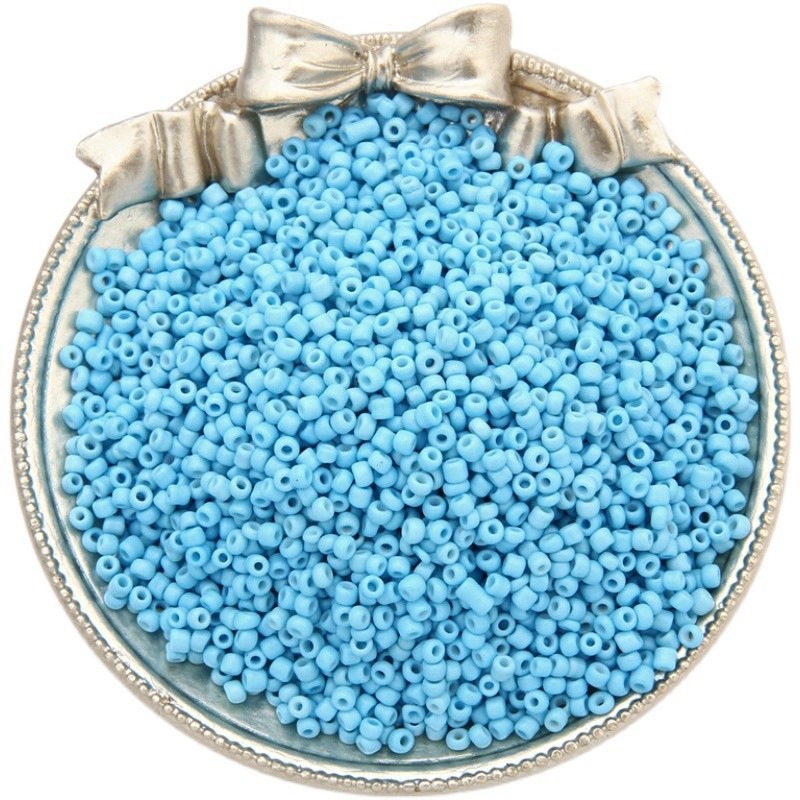 Glass Solid Color Paint Rice Beads Loose Bead Material Handmade Diy Ring Necklace Beaded