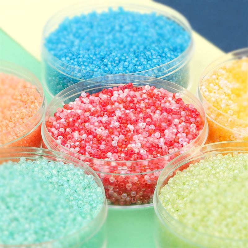 High Quality 2/3/4mm Cream Cloud Illusion Rice Beads Loose Diy Material Handmade Beaded