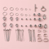 Stainless Steel Single Circle Lobster Clasp Closing Buckle 9-character Needle Beading Diy