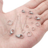 Stainless Steel Single Circle Lobster Clasp Closing Buckle 9-character Needle Beading Diy