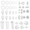 Stainless Steel Single Circle Lobster Clasp Closing Buckle 9-character Needle Beading Diy