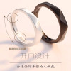 Morning and Evening Couple Rings, a Pair of Japanese and Korean Simple Black and White