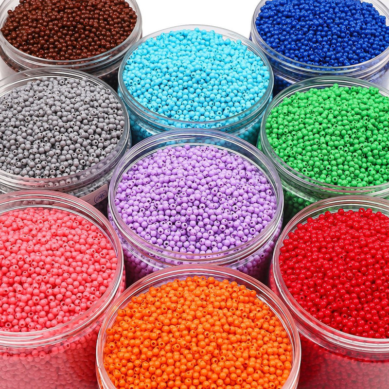 Acrylic Solid Color Round Beads Loose Diy Handmade Bracelets Necklaces Beaded Jewelry