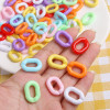 20x14mm Acrylic Color Chain Buckle Ring Key Bag Pendant Diy Jewelry Accessories