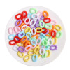 20x14mm Acrylic Color Chain Buckle Ring Key Bag Pendant Diy Jewelry Accessories