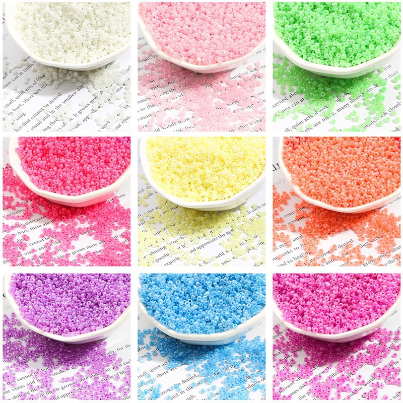 2/3mm Glass Cream Rice Beads Loose Beading Accessories Handmade Diy Bracelet Earrings