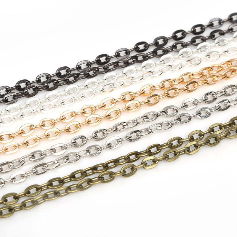 Handmade Diy Earrings Pearl Metal Chain O-shaped Necklace Jewelry Accessories Extended