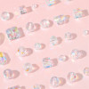 Transparent Ab Colored Peach Heart Beads Faceted Glass Crystal Handmade Diy Bracelet