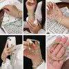 Glass Smudged Gold Bamboo Beads, Antique Bead Jewelry, Handmade Diy Hair Accessories