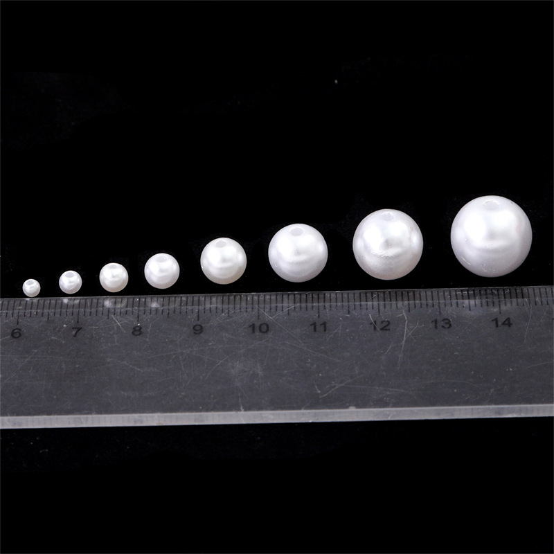 White Perforated/non-perforated Abs Pearl Box Set with 10 Grids Handmade Diy Bracelet