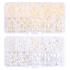 White Perforated/non-perforated Abs Pearl Box Set with 10 Grids Handmade Diy Bracelet