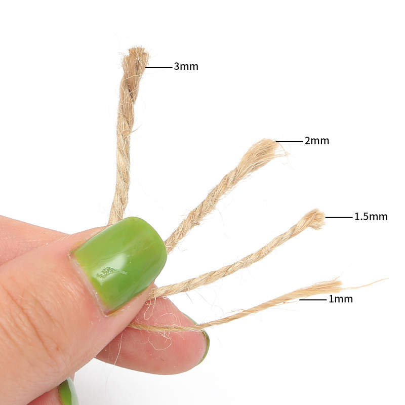 Multi-size Natural Hemp Rope Handmade Diy Jute Retro Decoration Thick and Thin Material