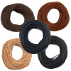 Colorful Round Imitation Cowhide Rope, Handmade Diy Homemade Elastic Hair Ring Bracelet