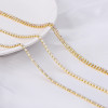 2mm-6mmab Color Encrypted Pearl Claw Chain Rhinestone Gold and Silver Bottom Diamond