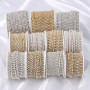 2mm-6mmab Color Encrypted Pearl Claw Chain Rhinestone Gold and Silver Bottom Diamond