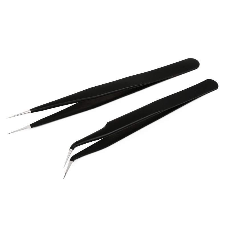 Stainless Steel Anti-magnetic and Anti-static Straight-head Elbow Precision Tweezers