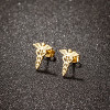 Retro Stainless Steel Snake Staff Wings Earrings Fashion Medical Symbol Nurse Doctor