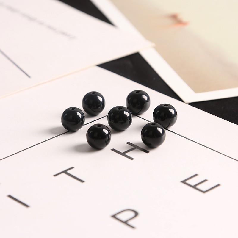 4/6/8/10/12mm Glass Glossy Crystal Round Beads Loose Handmade Diy Bracelet Necklace Ear
