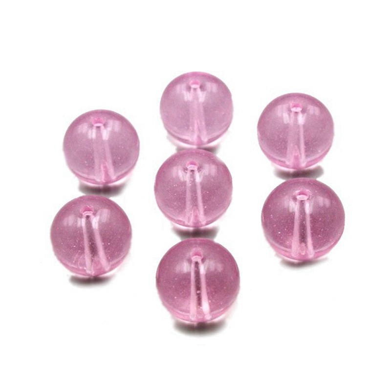 4/6/8/10/12mm Glass Glossy Crystal Round Beads Loose Handmade Diy Bracelet Necklace Ear
