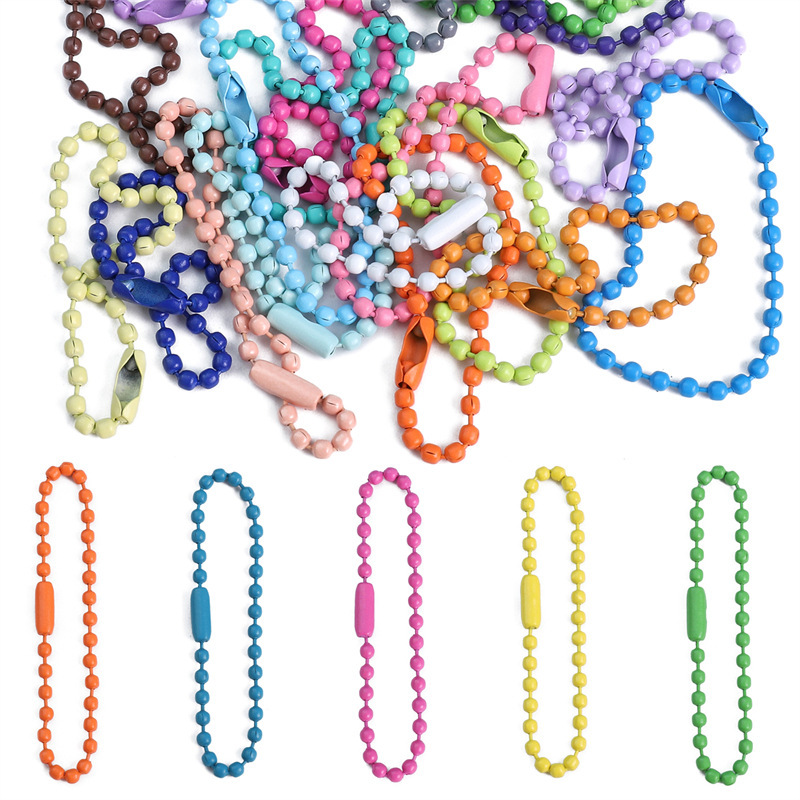 Handmade Diy Jewelry Accessories Iron Spray-painted Wave Bead Chain Buckle Material