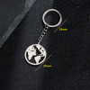 2025 Stainless Steel Keychain Personalized Cartoon Pattern Creative Cactus Universe