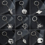 2025 Stainless Steel Keychain Personalized Cartoon Pattern Creative Cactus Universe