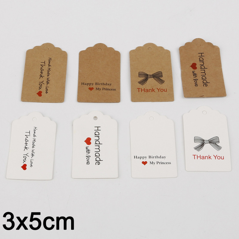350g White Cardboard Jewelry Kraft Card Round Tag Gift Handmade Diy Material Accessories