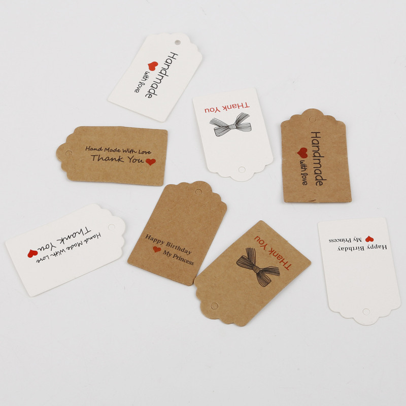 350g White Cardboard Jewelry Kraft Card Round Tag Gift Handmade Diy Material Accessories