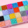 2/3mm High Quality Oil Painting Solid Color Paint Glass Rice Beads Diy Material Handmade
