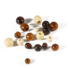 Large Hole Wood Beads Coffee Color Loose Bead Accessories Braided Handmade Beaded Jewelry