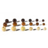 Large Hole Wood Beads Coffee Color Loose Bead Accessories Braided Handmade Beaded Jewelry